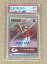 2017 Rookies &Stars Blue 42/49 Patrick Mahomes RC Auth PSA Auto 10 $6,499.99