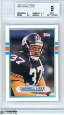 Carnell Lake RC BGS 9+: 1989 Topps Traded Rookie Card #80T