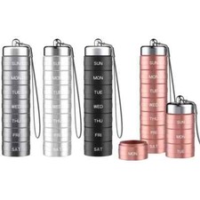 Pill Case For Travel Metal Pill Organizer Waterproof Pill Box Case Container New