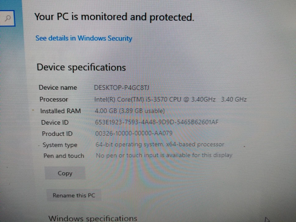 Dell Optiplex 7010 (Intel Core i5-3570 @ 3,40 GHz) (4 GB de RAM) (Windows 10 Home) Foto 4 de 4