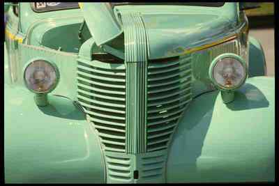 Blechschild 465080 Türkis Hot Rod Close Up A4 12X8 Aluminium