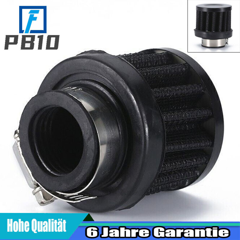 Sport Luftfilter Mini Kurbelwellengehäuse Entlüftungsfilter 25mm 1-Zoll Schwarz