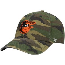 Men's '47 Camo Baltimore Orioles Team Clean Up Adjustable Hat