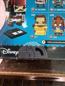 2 PIRATES CARIBBEAN ~ Lego BRICK HEADZ Lot ~ CAPTAIN SPARROW 41593 Salazar 41594