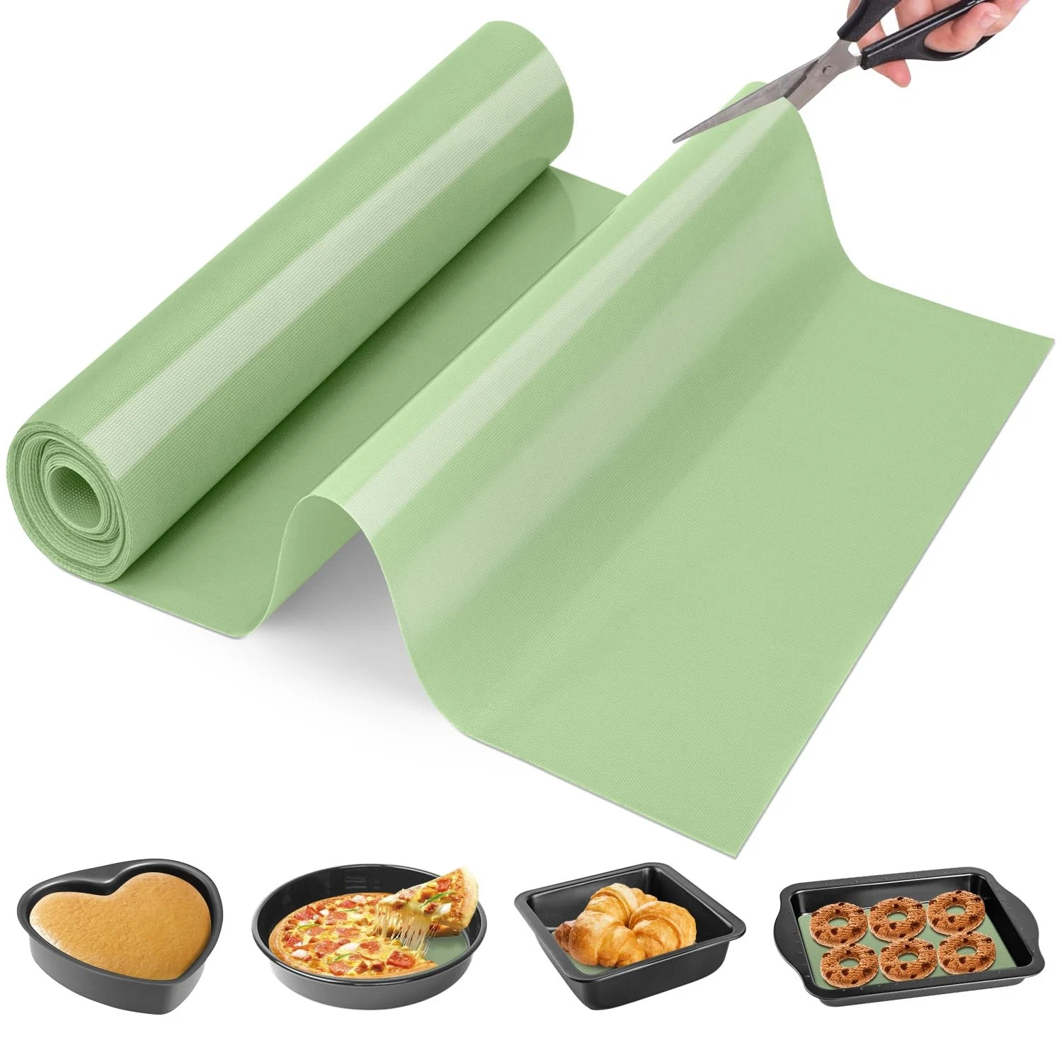 Silicone Baking Mat Roll - Best German Silicone - Heat Resistant Baking Macar...