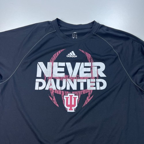 Adidas Indiana Hoosiers maglia calcio uomo grande nera girocollo NCAA - Foto 2 di 7