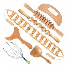 7-in-1 Wood Therapy Massage Tools Set Maderoterapia Lymphatic Drainage Body Shap