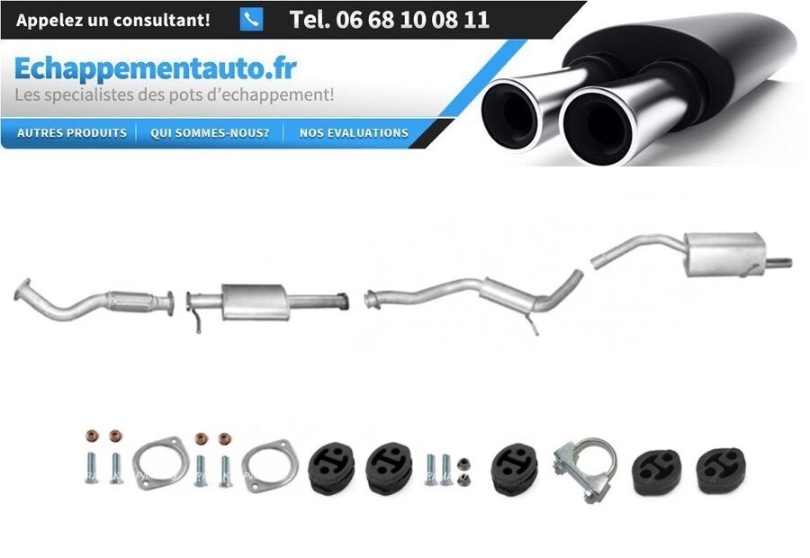Pot d'échappement Alfa Romeo 156 2.0 JTS en acier aluminisé durable
