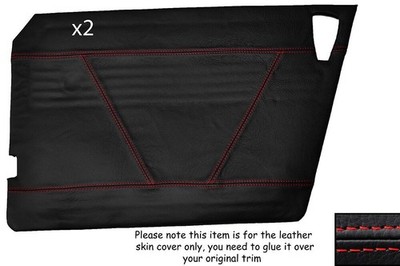 Rote Naht 2X Full Türverkleidung Leder Skin Bezüge Für MG Midget Eigener Neue