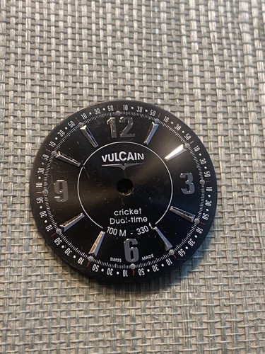 VULCAIN "Cricket; Dual-Time" 100M Dive Watch Dial- Produced by "MONTREMO SA!"