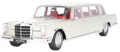 Original Mercedes-Benz 600 Pullmann W 100 (1963-1981) weißgrau, NZG, 1:18