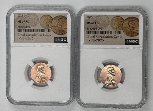 2025 P D Penny Abraham Lincoln Shield Cent NGC MS 69 🔥FINAL CIRCULATION CENTS🔥