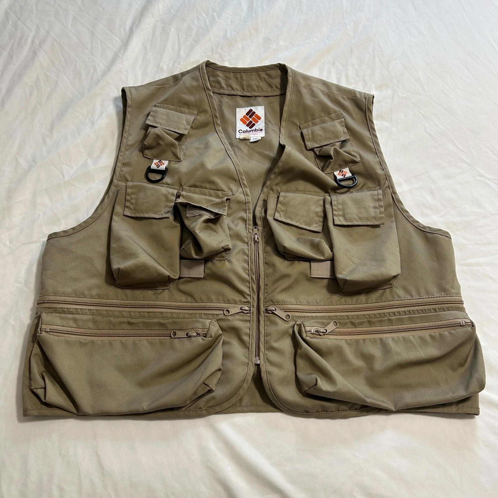 Vintage Columbia Sportswear Fishing Vest XL Khaki Tan Made in USA Utility Gorp
Opens in a new window