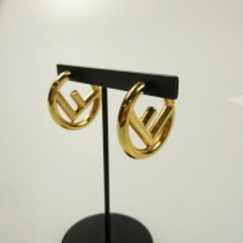 Fendi F is Fendi Earrings Gold Color Used Authentic | eBay