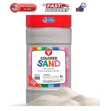 Colored Sand for Crafts   1 lb Bottle, White   Vibrant Colorful Fine Sensory ...