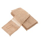  10 Pcs Burlap for Wrapping Silverware Thanksgiving Utensils Holder Party