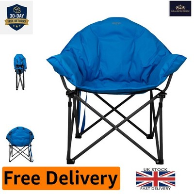 Thor Outdoor Relaxsessel - großes klappbares Design, Stahlgestell & Getränkehalter
