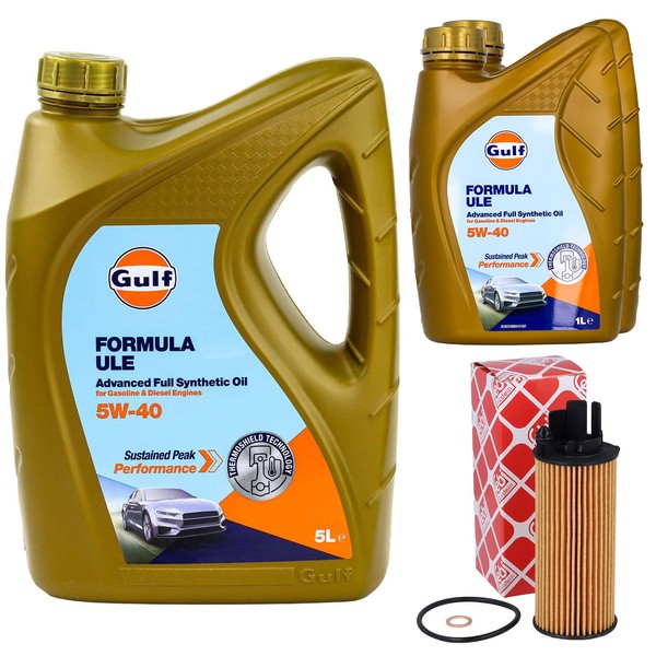 MotoröL Set Gulf Formula ULE 5W-40 7 Liter + ÖLfilter FüR BMW 7Er-image