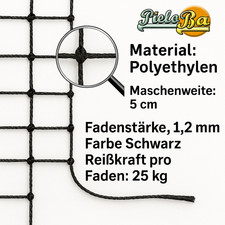 Geflügelzaun Geflügelnetz Weidezaun  55 m x 1,60 m schwarz  Maschenweite 5 cm 