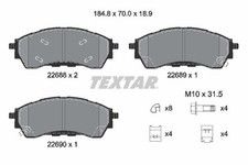 BREMSBELAGSATZ FÜR FORD RANGER (TKE), VW AMAROK (T1A, T1B) - TEXTAR 2268801