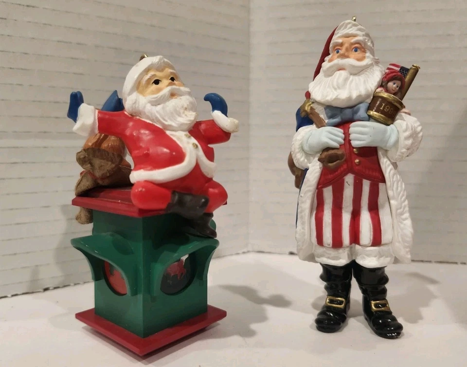 Lote de 10 enfeites de Natal vintage lembrança Hallmark - 8 caixas Papai Noel 🎅 - Imagem 3 de 4