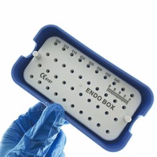 Dental Endobox mit Lineal und 40-Loch Halter Kunststoff autoklavierbar