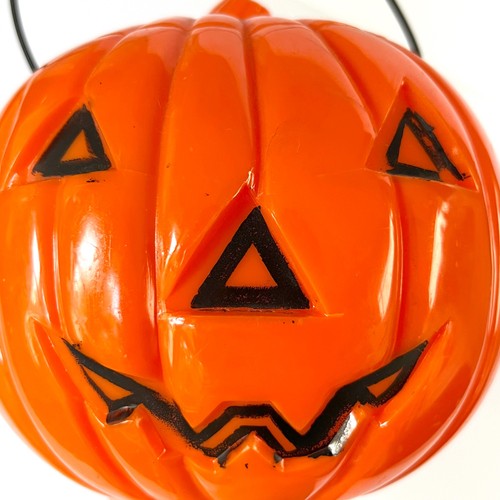 Vtg 60's Union Products Halloween Hard Plastic Pumpkin Light Jack O Lantern 8" h - Picture 7 of 12