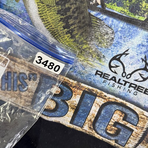 Grunt Style Realtree Fishing It Was This Big schwarzer Hoodie Herren Größe Small - Bild 7 von 7