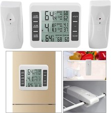 Wireless Digital Refrigerator Freezer Thermometer Temp Alarm Dual Sensor NEW