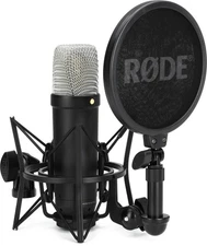 Rode NT1 5th Generation Condenser Microphone with SM6 Shockmount and Pop Filter