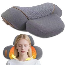 3-in-1 Neck Massager Pillow with Heat Vibration Deep Tissue Cervical Tracti...
