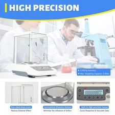 Digital Electronic Analytical Balance Precision Lab Scale 120 x 0.0001g 0.1mg
