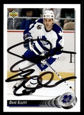 1992 Upper Deck Hockey #214 Dave Ellett Signed Autograph (no COA) *d2