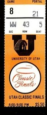 Ticket College Basketball Utah Utes 1982 - 83 12.29 Utah Classic Finals