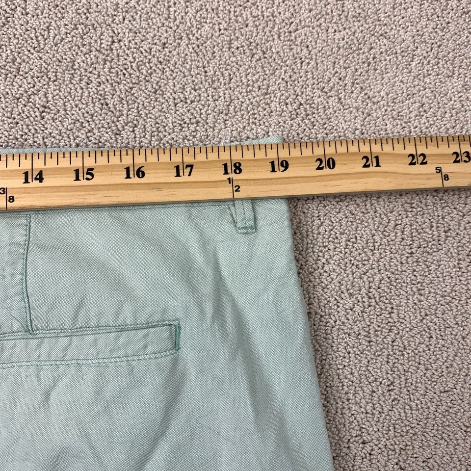 Pantalones Cortos Chinos Merona Frente Plano Para Hombre Cintura 40 Verde Bolsillo Corte 10" Foto 4 de 4