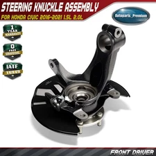 Front Left Steering Knuckle and Hub Bearing for Honda Civic 2016-2021 1.5L 2.0L