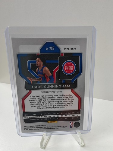 2021 PANINI PRIZM #282 CADE CUNNINGHAM RED WHITE AND BLUE RC ROOKIE - Picture 2 of 2