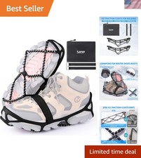 Ice Cleats for Walking on Ice Snow Grips Crampons Traction for Shoes/Boots, A...