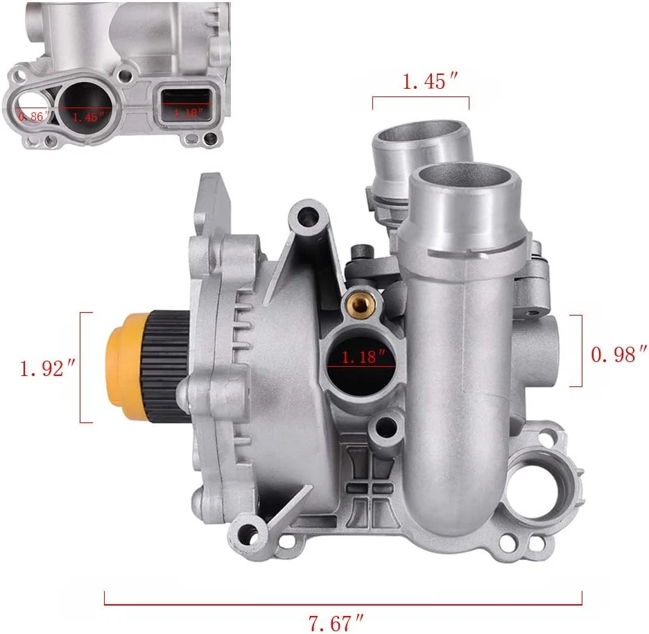 Water Pump & Thermostat For Audi A3 A4 A5 VW CC Tiguan GTI 1.8T 2.0T 06H121026 - Image 3 of 4