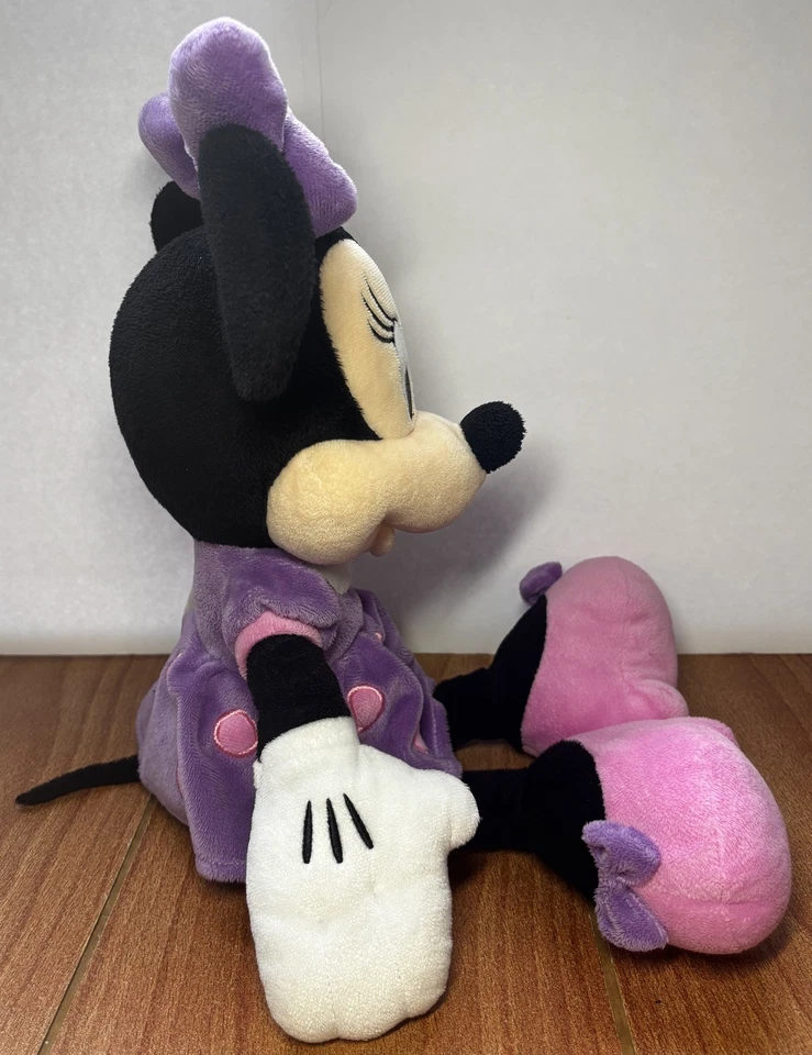 Disney Just Play 20” Minnie Mouse Peluche Animal Púrpura Vestido Rosa Lunares Foto 3 de 4