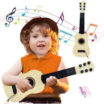 Kids Toy Guitar 6 String,17 inch Mini Baby with Mini, Brown 