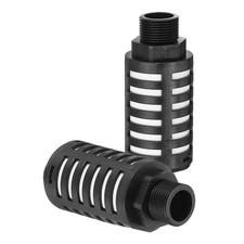 2pcs Pneumatic Muffler G 3/4 Plastic Air Compressor Exhaust Muffler Filter Black