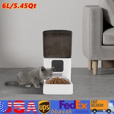 Smart Pet Feeder: 6L Auto Feed Dispenser for Dogs/Cats, Dual Power w/App Control