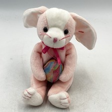Ty Beanie Baby EGGERTON The Pink Easter Bunny 8" Plush New MWMT's