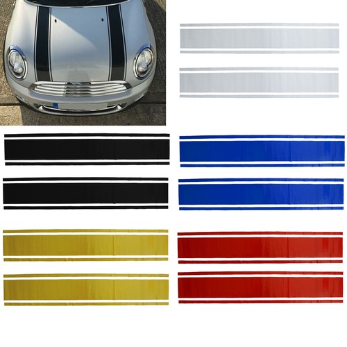 Car Truck Hood Rally Racing Stripe Graphic Decor Cover Cover Universal New - Picture 1 of 5