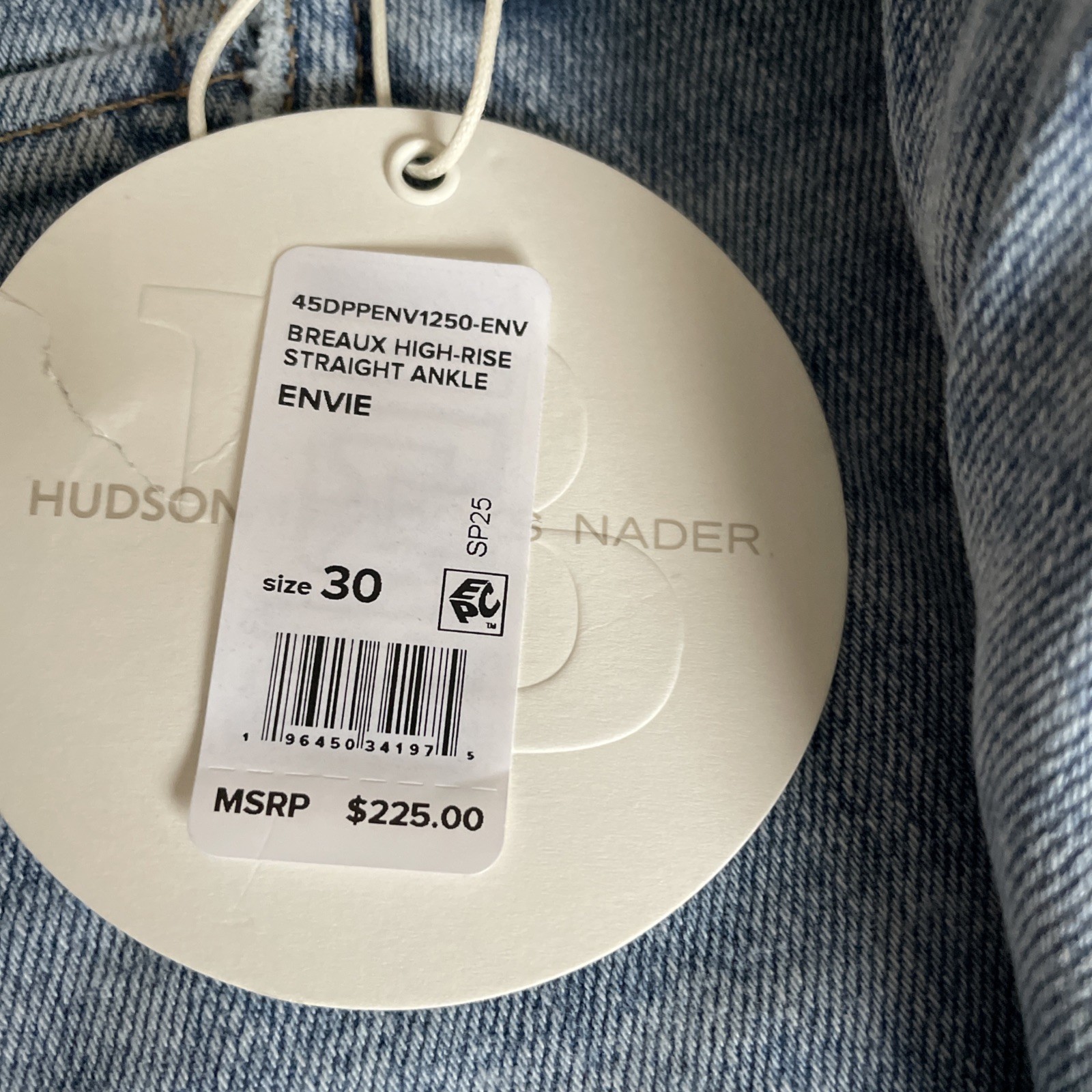 Size 30 Women’s Hudson Brooks Nader Jeans  High Rise Straight Ankle 27 Inseam thumbnail 2