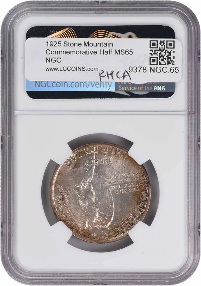 1925 Stone Mountain Commemorative Silver Half Dollar MS65 NGC - Image 2 of 2