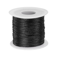 Metallic Cord 1mm 109 Yards Tinsel Rope Thread String, Black