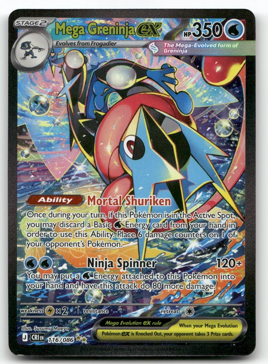 25+ Mega Greninja Ex 116/086 Me04: Chaos Rising for sale | Updated