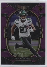 2022 Panini Select Concourse Purple Prizm 62/75 Zonovan Knight #89 1u6